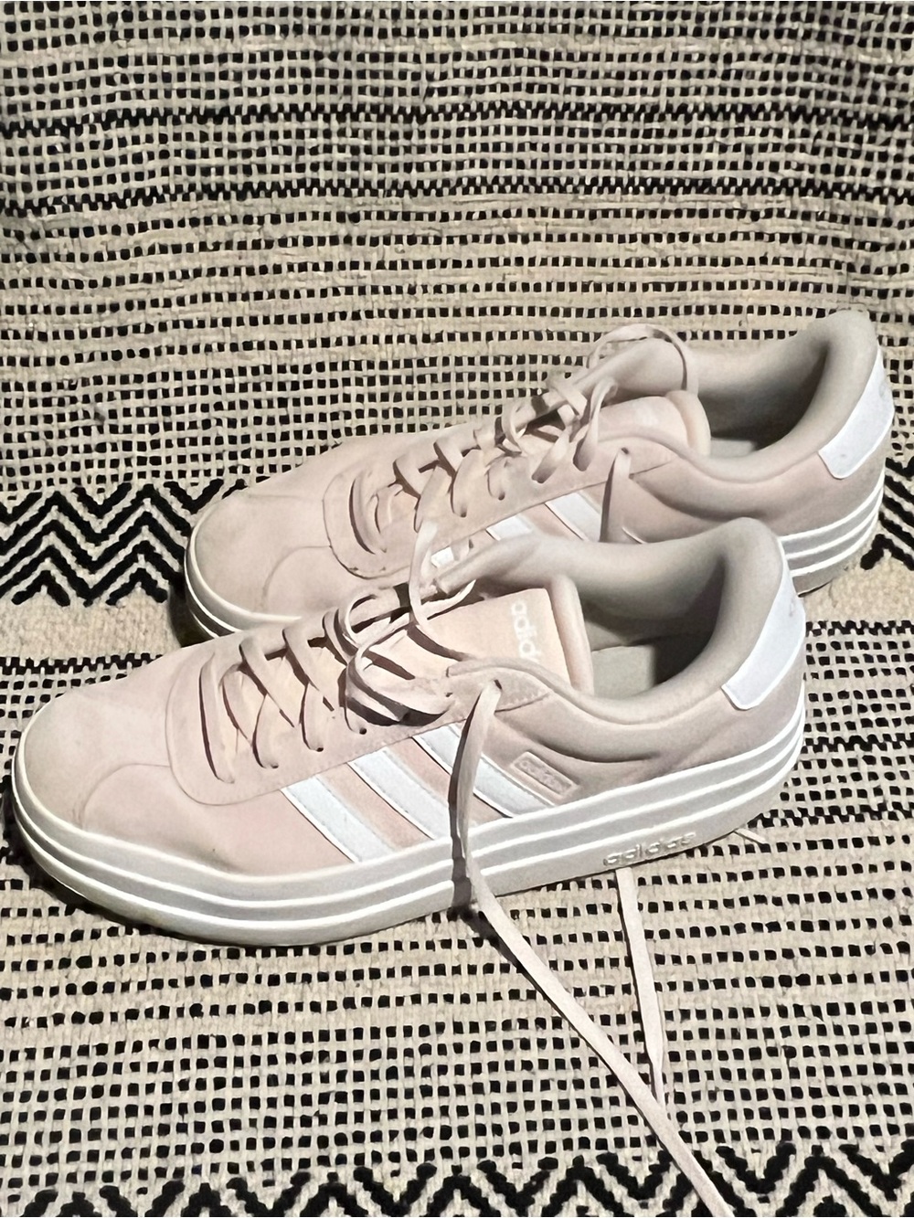 Adidas Pink Suede Retro Platform Sneakers
